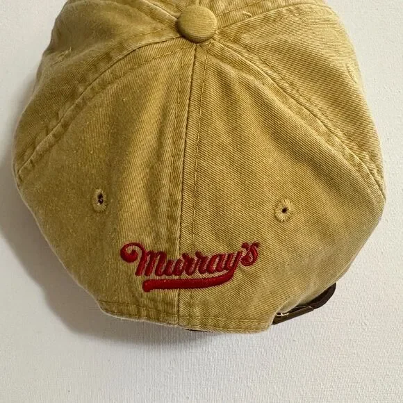 Murray’s Big Cheese Adams Upscale Cotton Dad Golf Hat Baseball Cap Leather Strap - Picture 6 of 12